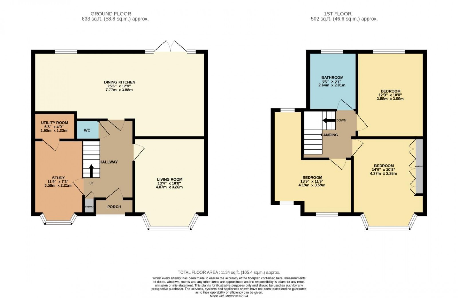 Floorplan for Westward Road, Wilmslow