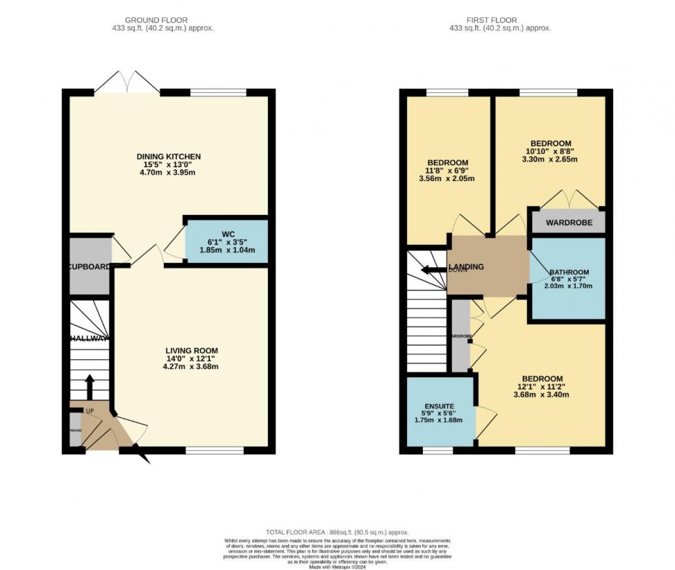 Floorplan for Bailey Road, Wilmslow