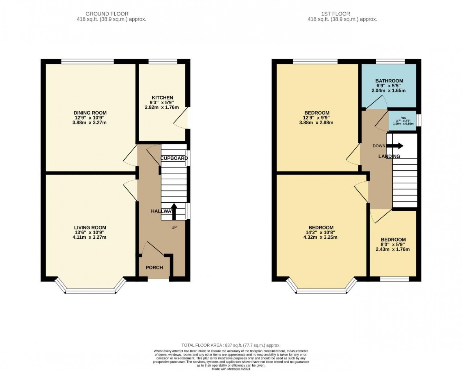 Floorplan for Westward Road, Wilmslow