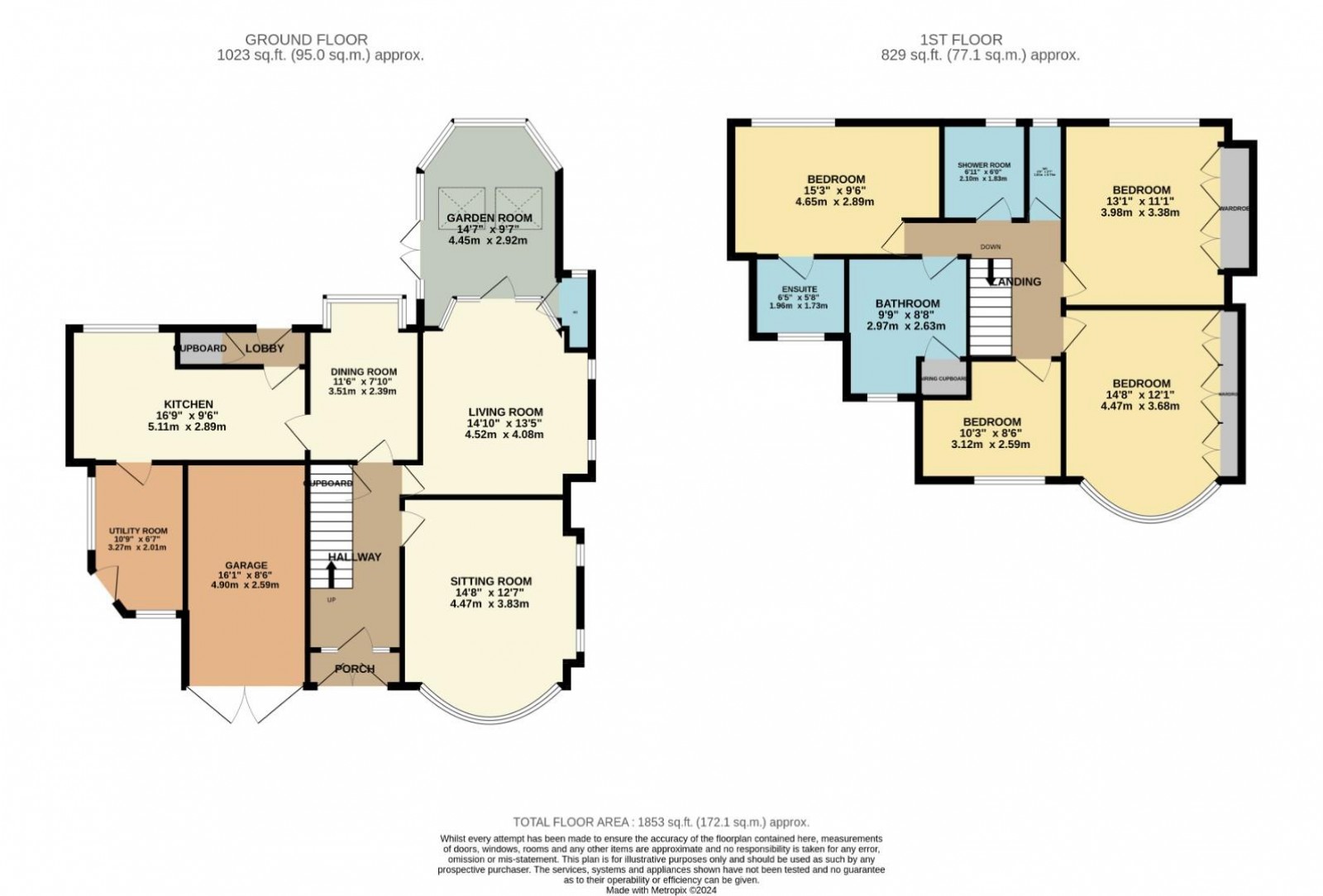 Floorplan for Fairfax Drive, Wilmslow