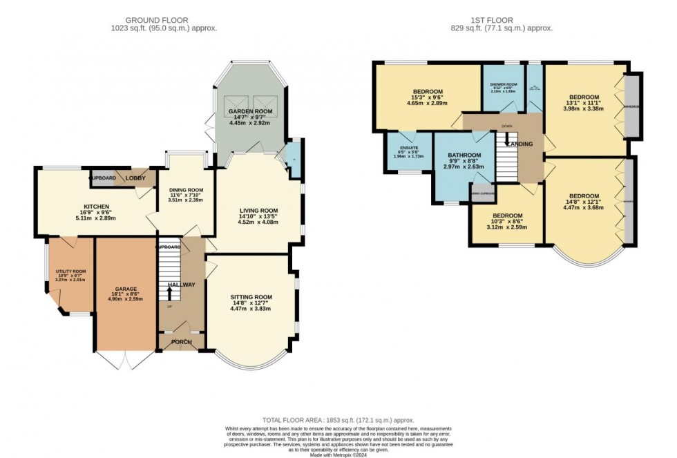 Floorplan for Fairfax Drive, Wilmslow