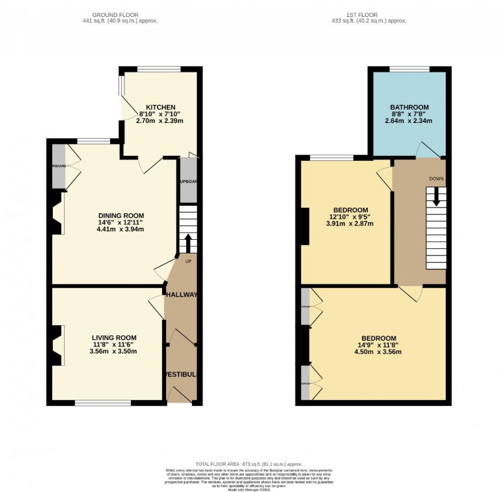 Floorplan for Alma Lane, Wilmslow