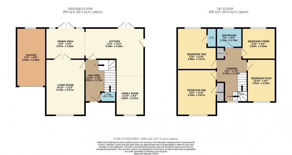 Floorplan for Easby Close, Cheadle Hulme