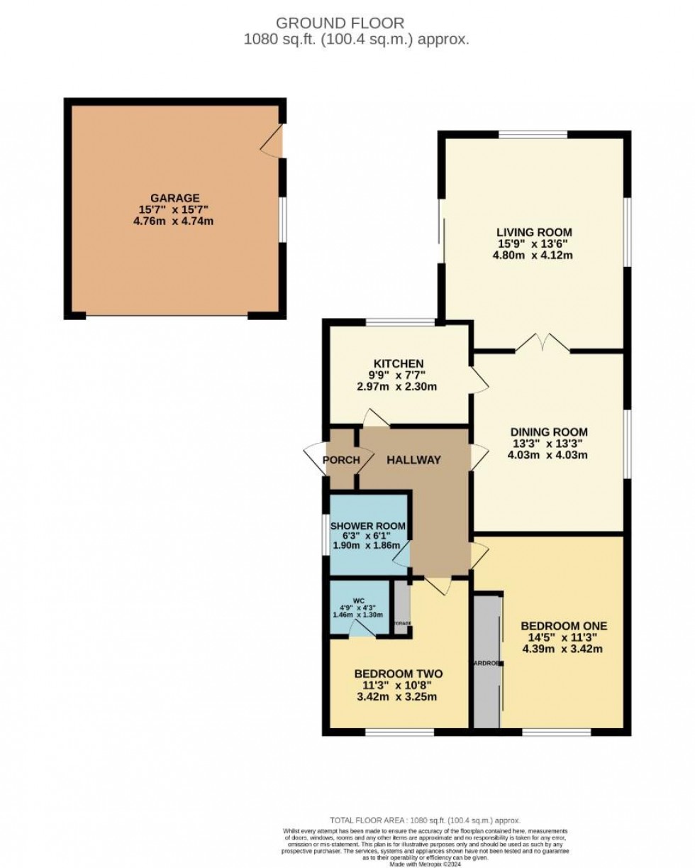 Floorplan for Ripley Avenue, Cheadle Hulme