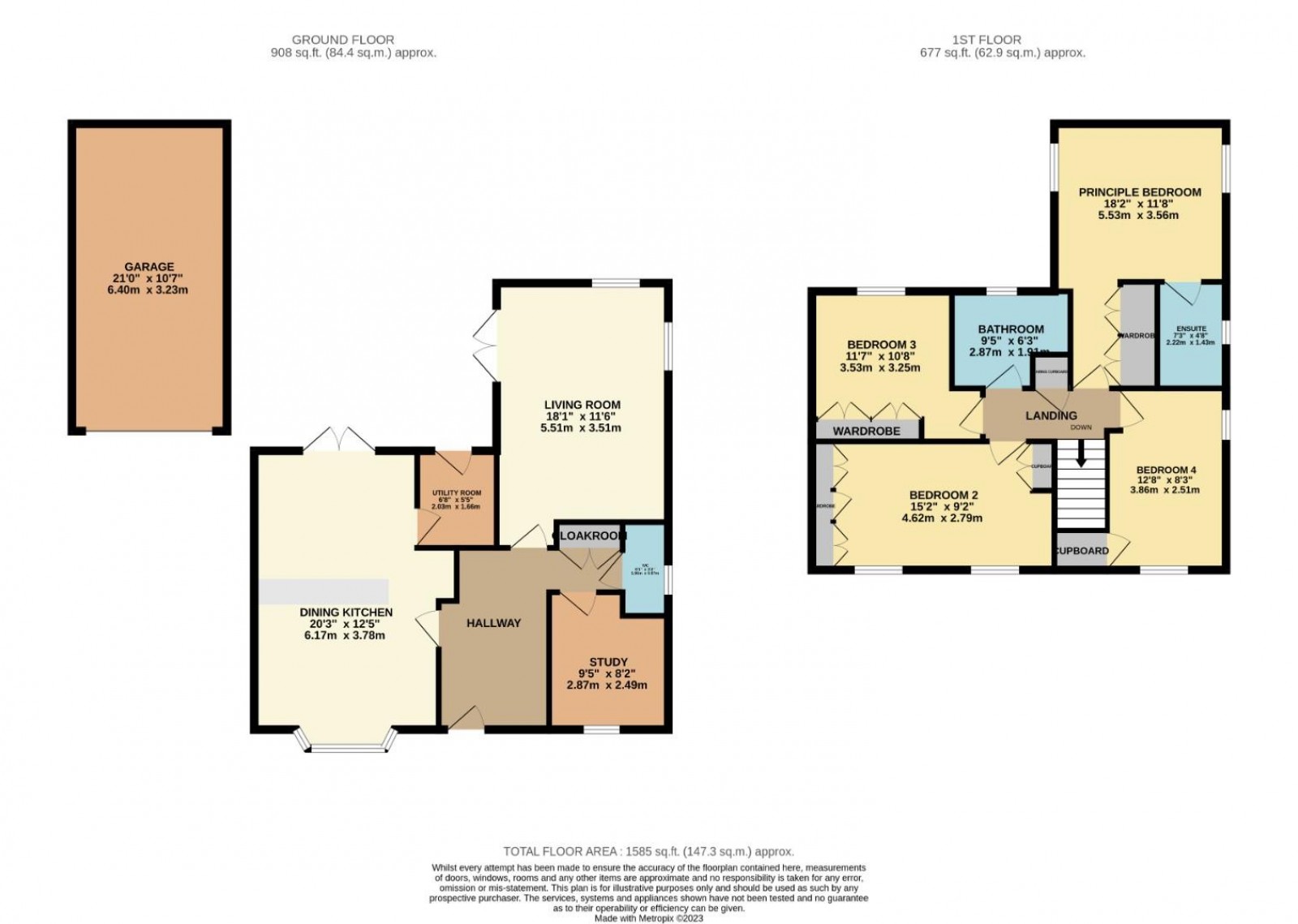 Floorplan for Poppy Road, Wilmslow