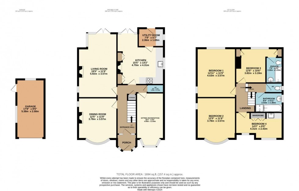 Floorplan for Park Avenue, Wilmslow