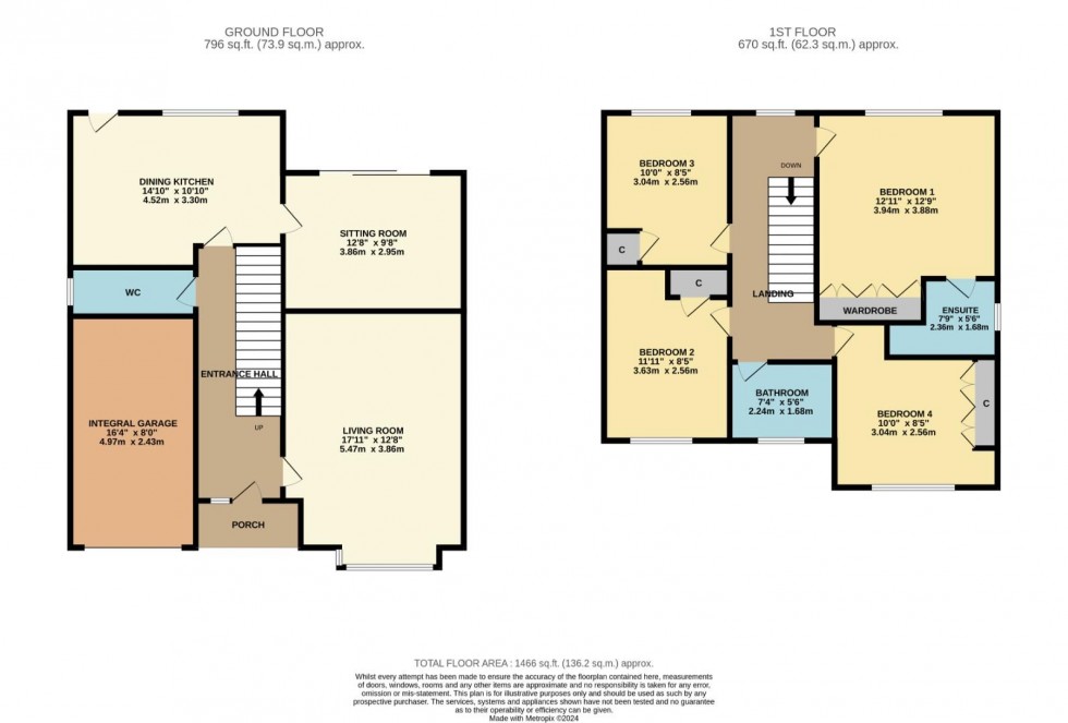 Floorplan for South Parade, Bramhall