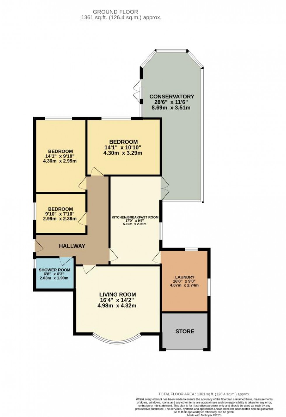 Floorplan for Stanneylands Drive, Wilmslow