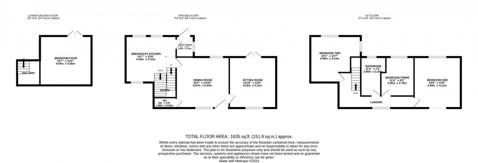 Floorplan for Adlington Road, Wilmslow