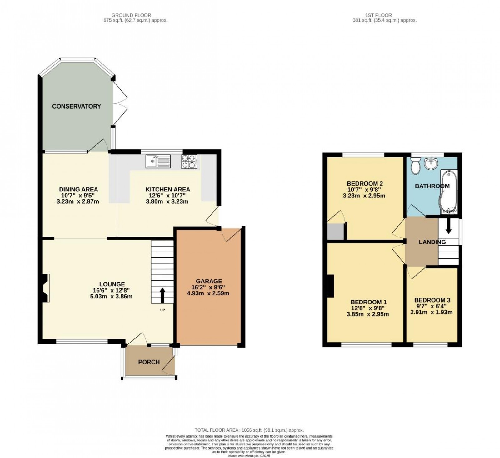 Floorplan for Stirling Avenue, Hazel Grove